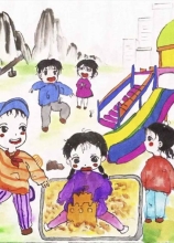 《和諧城市，共享美好童年》 陳劉筱旭 12歲 鳳臺縣第十中學(xué) 六（5）班