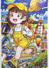 《我的航天夢，建設(shè)智慧城市》文雅婷 11歲 壽縣隱賢鎮(zhèn)第一小學(xué) 五（2）班